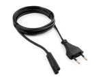 Кабель АС сетевой EURO вилка 2PIN - гнездо IEC С7 2*0.75 mm2, CCS, 1.5 м