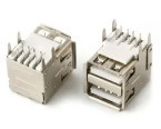 Гнездо двойное USB A (РСВ - тип) крепление ножек  90 °