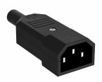 Разъем питания АС 3PIN IEС320-C14 10A на кабель (без пайки)